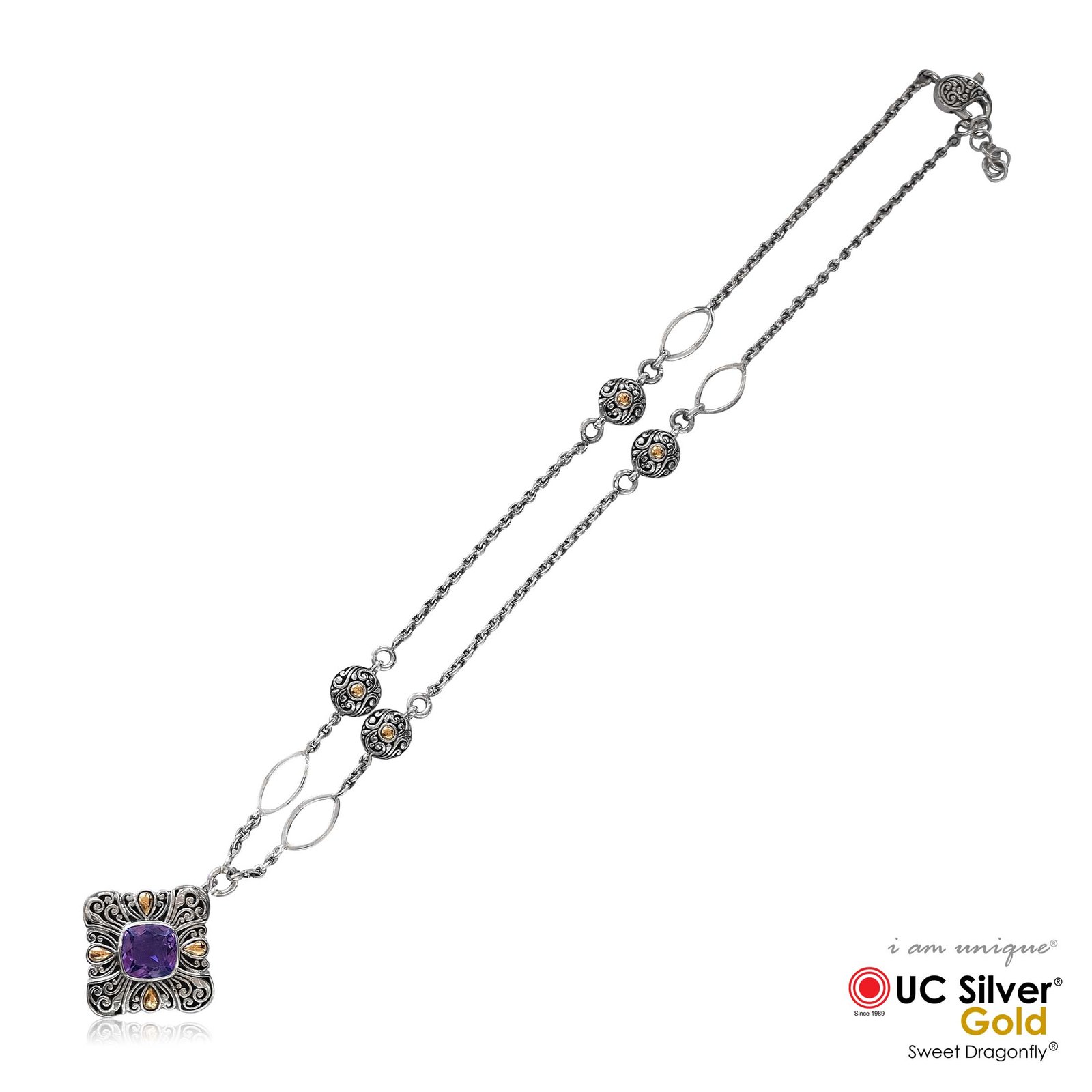 Silver-colored Steel Necklace Composed Of Three Different – GAFFORELLI SRL