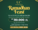 Rayakan momen buka puasa di UC Restaurant dengan paket Ramadhan Feast. Makan sepuasnya (AYCE) Senin-Jumat jam 18.00-20.30. Promo grup Beli 5 Gratis 1 tersedia!